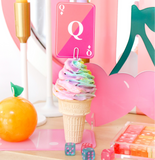 Rainbow swirl ice cream photo holder