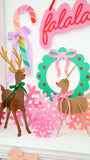 Acrylic reindeer - brown with gold antlers