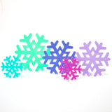 Acrylic Snowflakes - blue tones