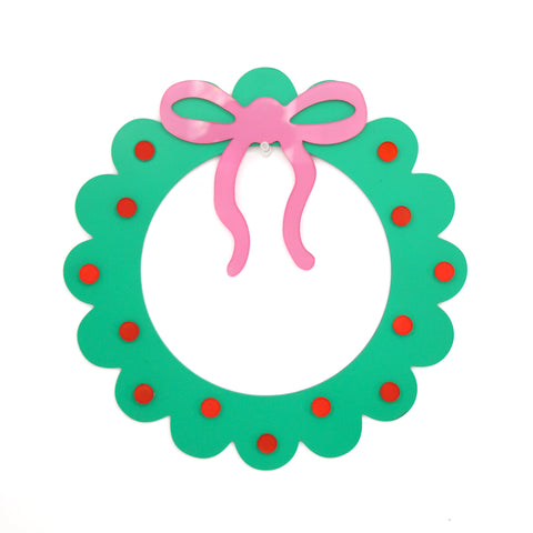 Acrylic hanging wreath