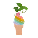 Rainbow ice cream cone hanging propagation planter