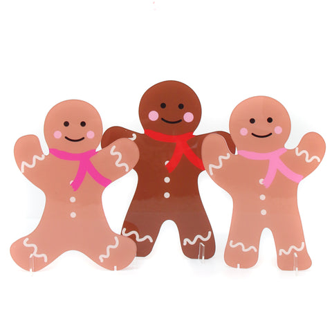Acrylic Gingerbread Men - set of 3