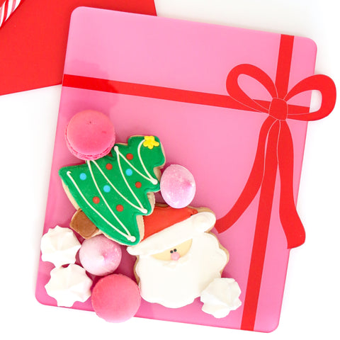 Pink gift box tray