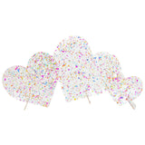 Confetti Acrylic Heart Decorations