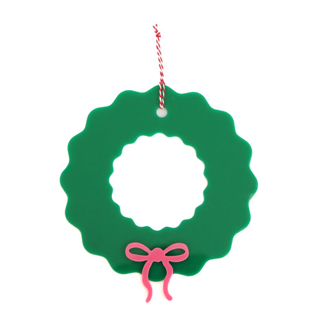Wreath large acrylic ornament