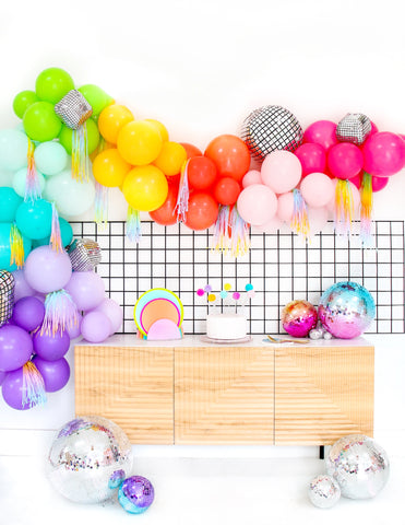 Rainbow Disco balloon garland kit