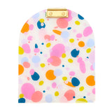 Multi color dots patterned acrylic clipboard