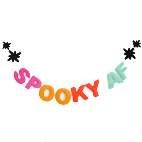 Spooky AF felt garland