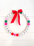 Custom Acrylic Friendship Bracelet Wreath - Bow Colors