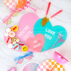 Conversation Heart Acrylic Tray