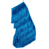 Blue Tinsel Fringe Christmas Stocking