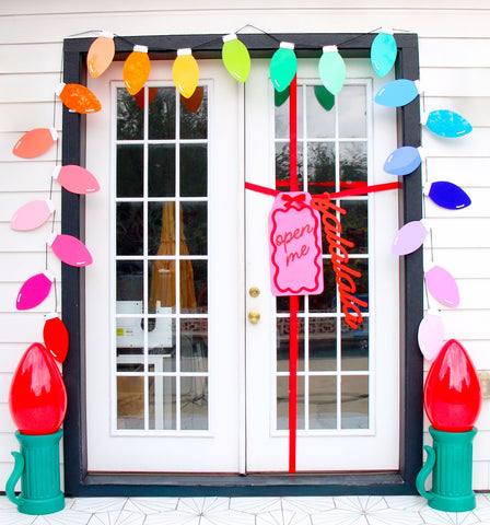 Giant acrylic light bulb garland
