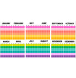 Rainbow stripe wall calendar