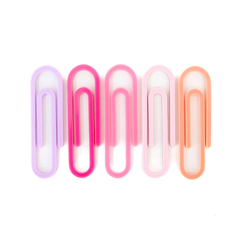 Acrylic Paper Clips - warm tones