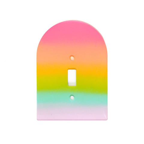 Rainbow ombre light switch cover