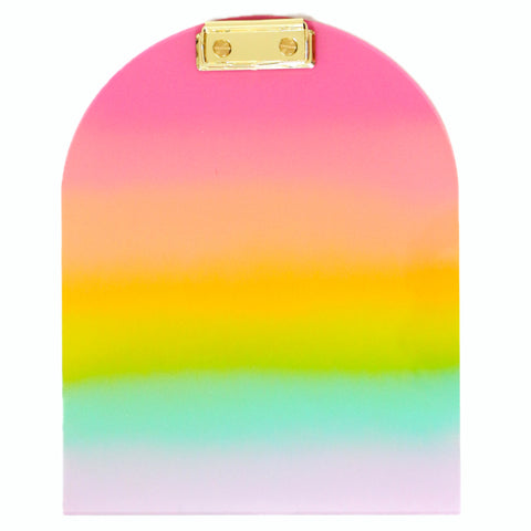 Rainbow ombré acrylic clipboard