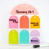 Weekly Rainbow Arch standing dry erase board