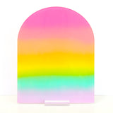 Rainbow ombre dry erase standing memo board