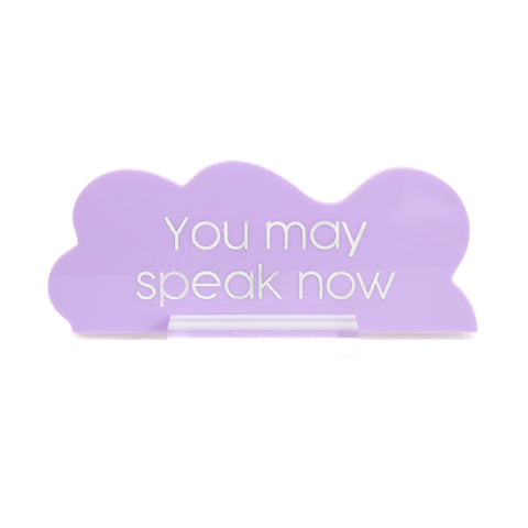 You may speak now acrylic desk name plate