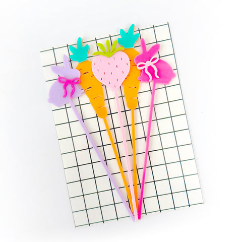 Easter drink stirrers - set of 5