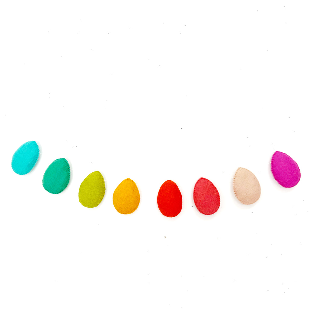 Rainbow Easter Egg Felt Garland – Kailo Chic