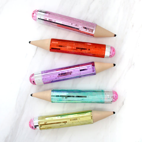 Disco pencil decor
