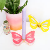 Butterfly acrylic candle holder