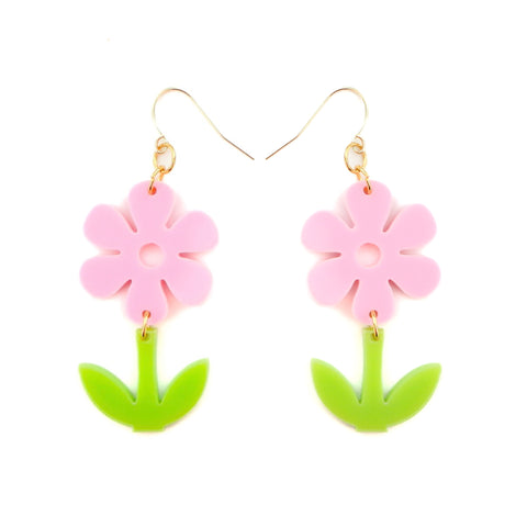 Dangle Daisy Acrylic Earrings