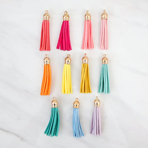 2” tassels with gold cap