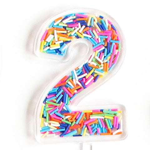 Sprinkle Number Acrylic cake toppers