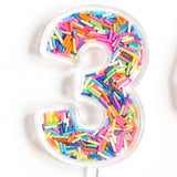 Sprinkle Number Acrylic cake toppers