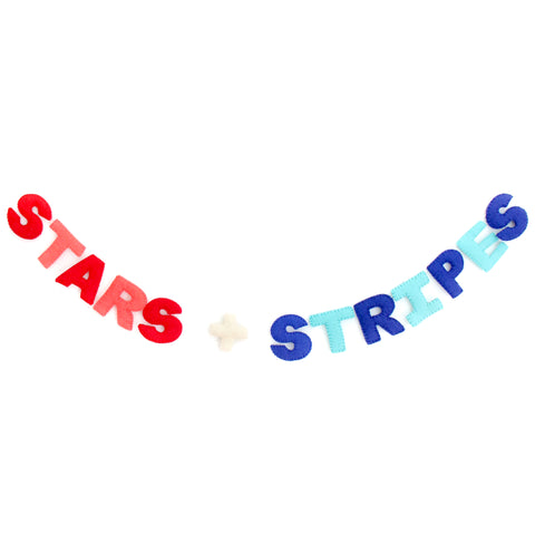 Stars + Stripes 4th of July Patriotic Felt Garland