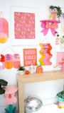 Pink and Orange Acrylic Hanging Dry Erase memo board
