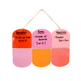 Pink and Orange Acrylic Hanging Dry Erase memo board