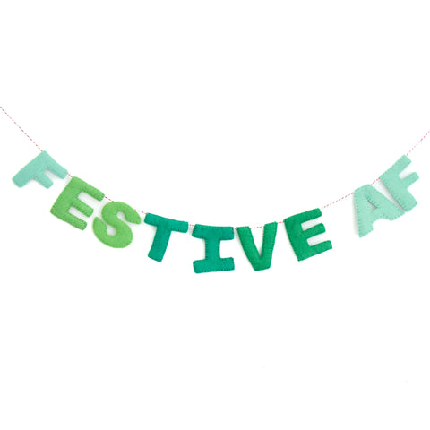 Festive AF Felt Garland
