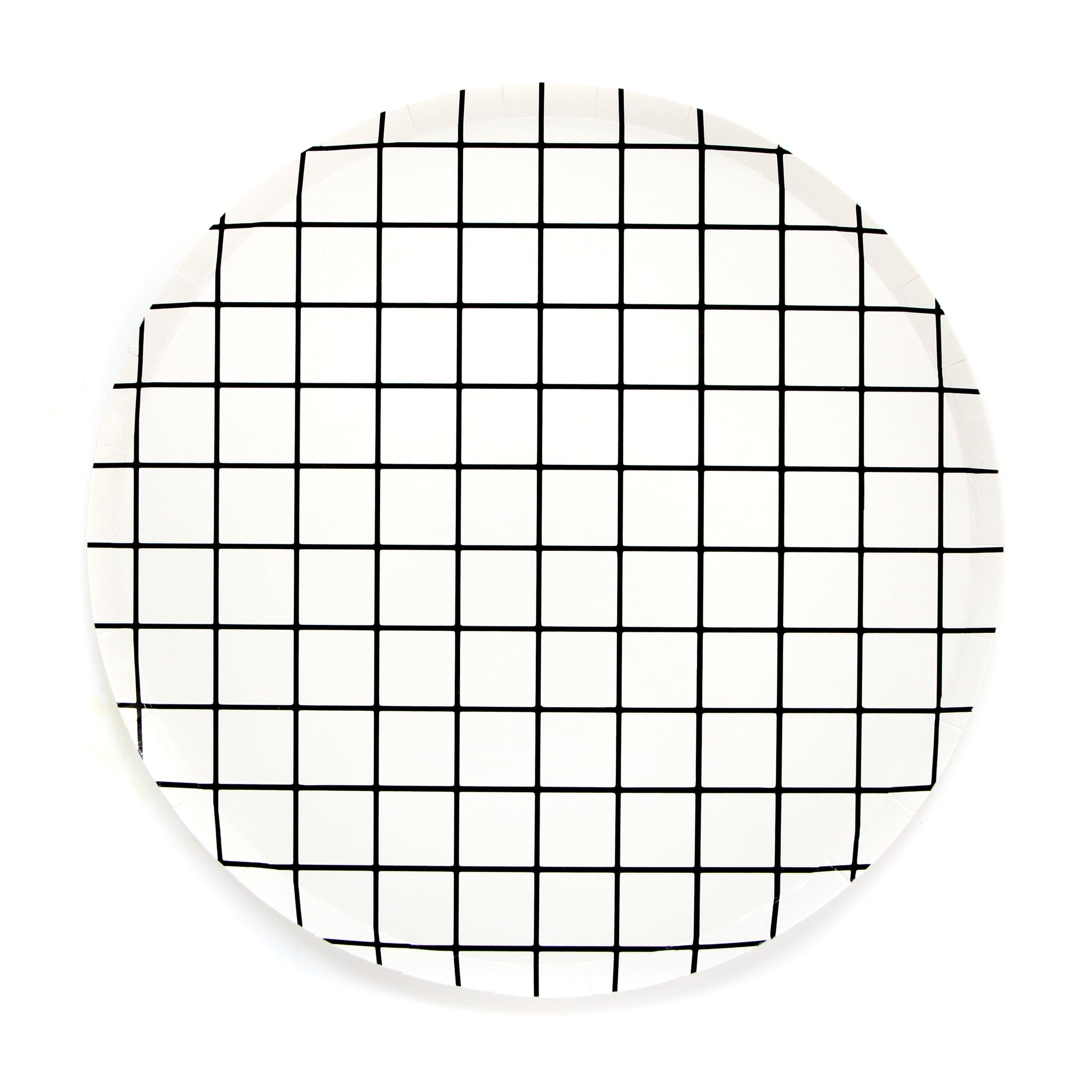 Paper plates black and white discount