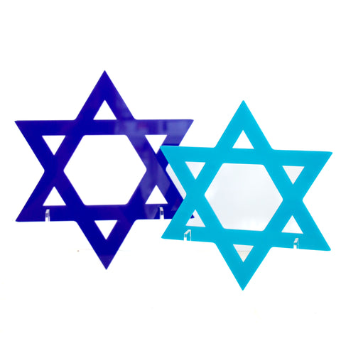Acrylic Star of David Decor - Set of 2