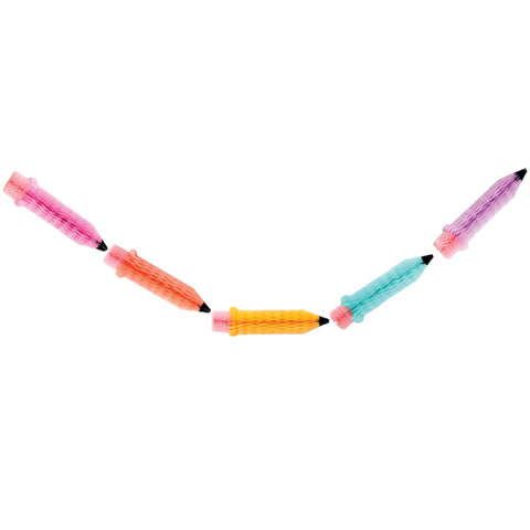 Honeycomb Rainbow Pencil Garland