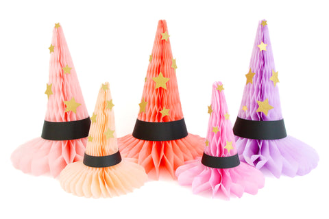 Honeycomb Witch Hats  - Pastel