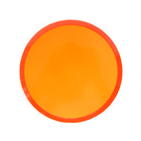 Orange Color Blocked Paper Plate