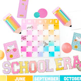 School Themed Giant Confetti - Patches, lockers, rainbow pencils and more