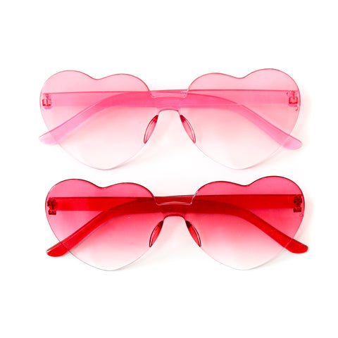 Pink ombré Heart sunglasses