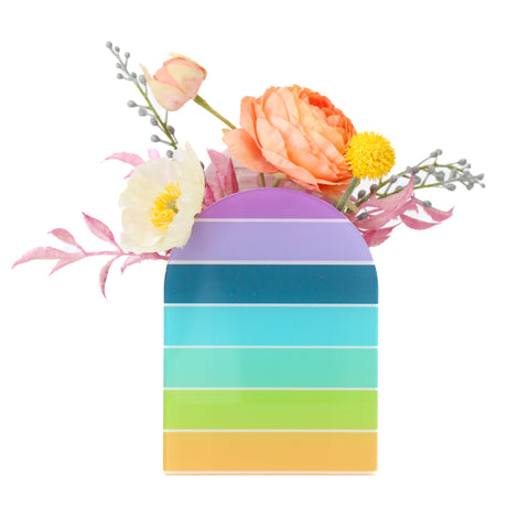 Blue Rainbow Stripe Standing Propagation Planter