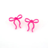 Mini Acrylic Bow Stud Earrings