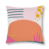 Abstract Pink and Coral Outdoor Pillows