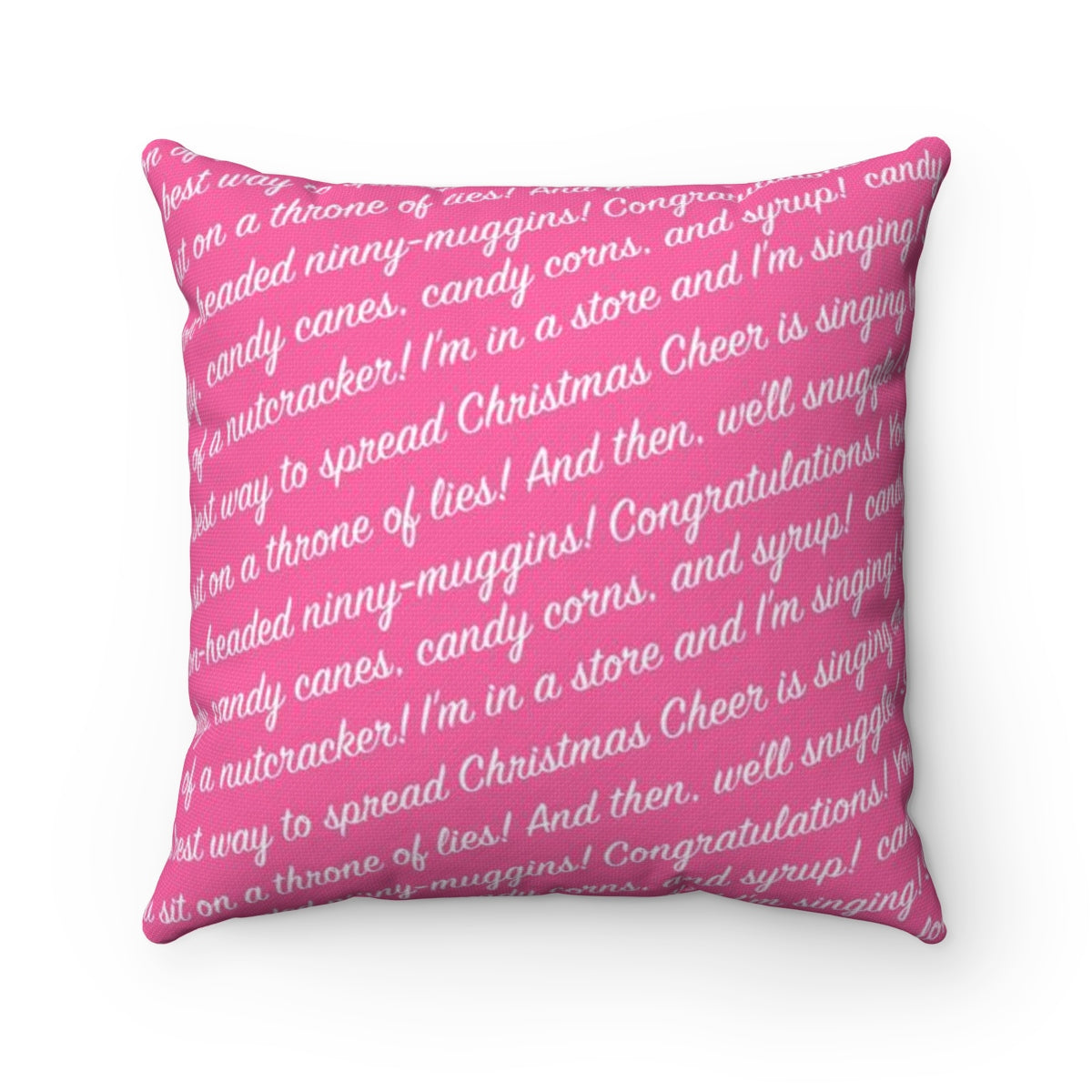 Elf Quote Holiday Throw Pillow Kailo Chic