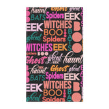 Halloween Neon Sign Tea Towel