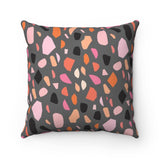 Halloween Terrazzo Throw Pillow