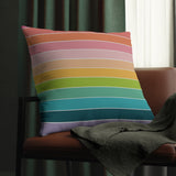 Rainbow Stripe Outdoor Pillows