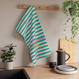 Striped Gift Christmas Tea Towel